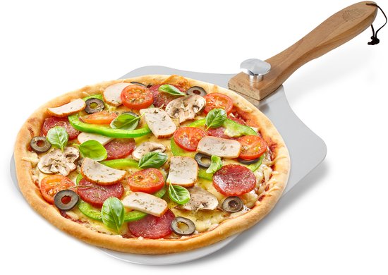 Pelle à pizza Nimma - pelle à pizza pour BBQ - spatule à pizza - pelle à pizza bois - four à pizza - pliable - pelle à pizza à construire