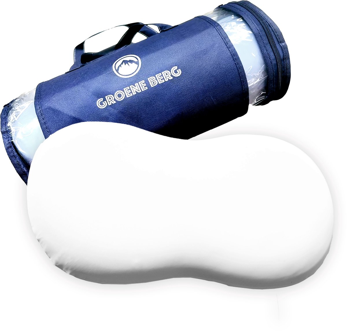 Groene Berg® Droomkussen Pro - Ergonomisch Hoofdkussen Nekklachten - Memory Foam - 2 Hoogtes - Voor Rug- en Zijslapers - Orthopedisch Neksteun Kussen