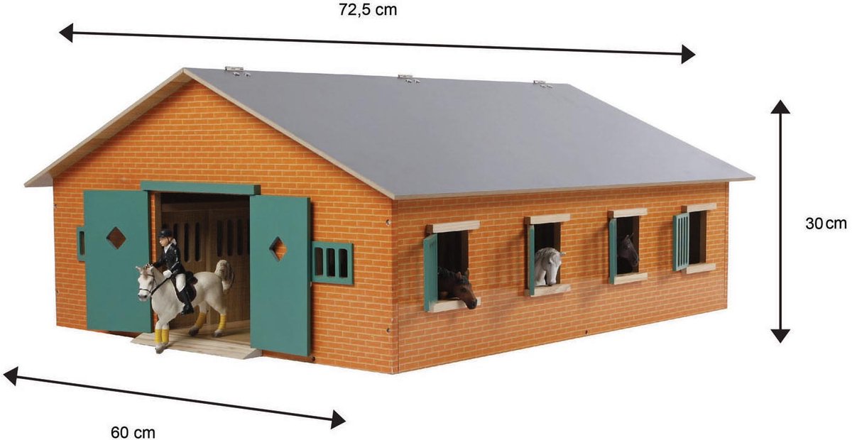 Kids Globe Paardenstal met 7 boxen, 1:24 — afbeelding 22