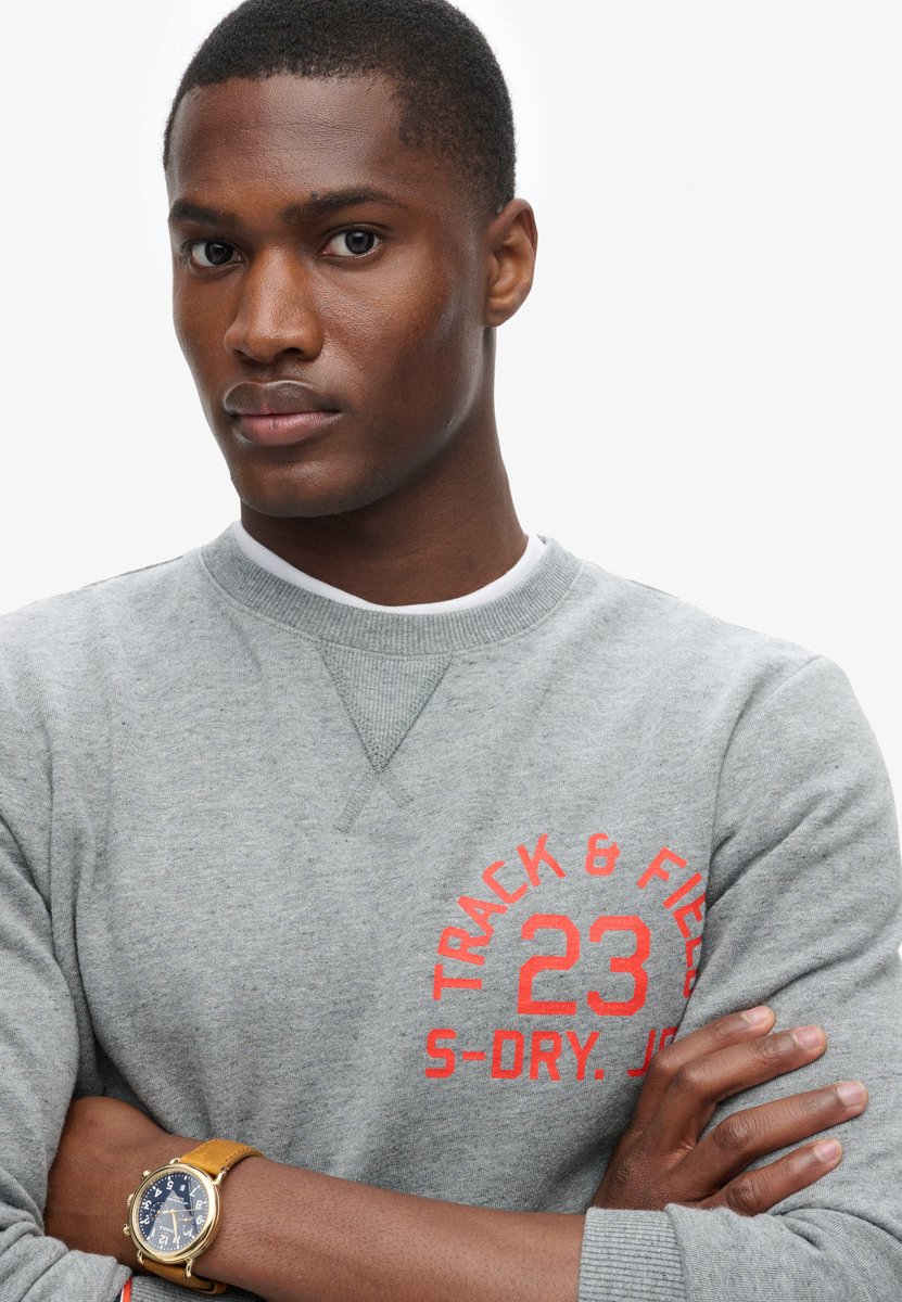 Superdry Track & Field sweatshirt met afbeelding en ronde hals Heren Truien Grijs