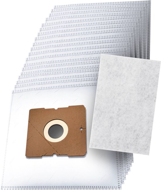 20x Dparts stofzuigerzakken en 1 filter geschikt voor Inventum - Tomado - Sauber - st306rza sz300 st306bza st306zza st308wza st154rza - Princess Silence Deluxe - tvc3001b tvc3001r tdb300 - V70 V20 - SB70 SB20 - PH95 stofzuigzakken