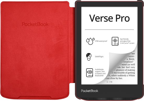 PocketBook Verse Lite + Rood PocketBook hoesje van PocketBook — afbeelding 5