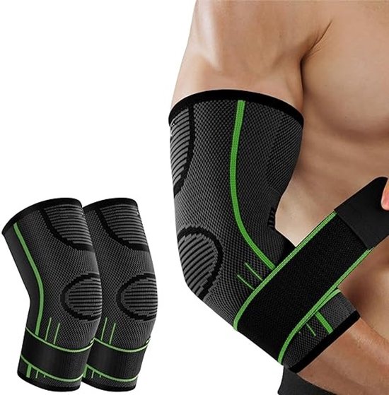 Endless Elbow Brace Compression Sleeve with Adjustable Velcro (Elbow) Black Material: Neoprene | Relieves muscles | Perfect for gym, training, tennis, badminton and running for men and women| Elleboogbrace | elbow sleeve | elleboogband | elleboog