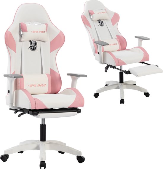 Chaise De Bureau Ergonomique Et Gaming - Gris, Charge 200kg, Réglable, Assemblage Partiel