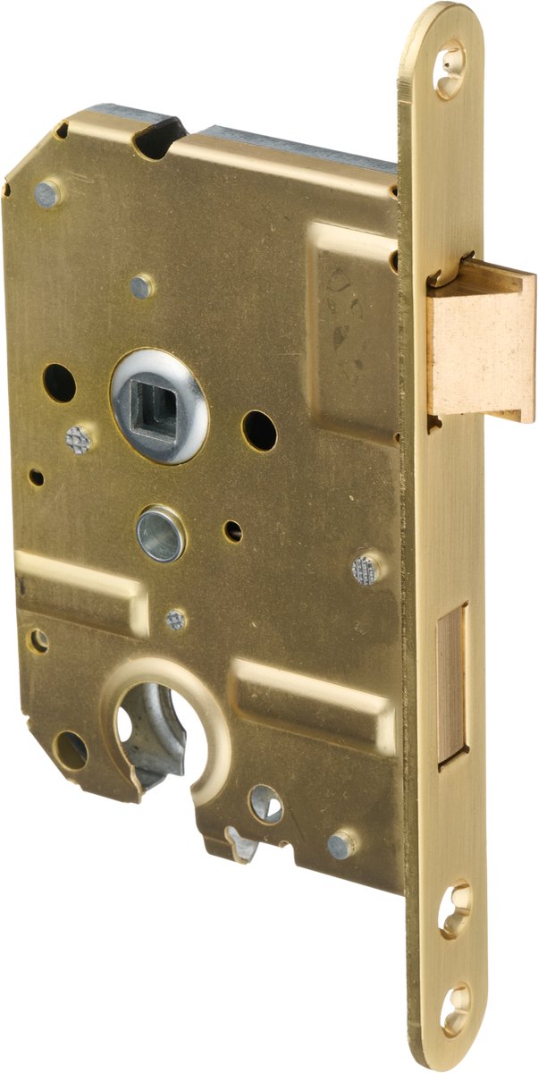 Ostiumhome® - Binnenwerk - Loopslot met Cilindergat - Gouden Voorplaat - 20X174 mm - PC55