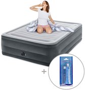 Intex Queen Comfort-Plush Luchtbed met ingebouwde pomp | Tweepersoons | Extra hoog | 203 x 152 x 56 cm | Inclusief reparatiekit
