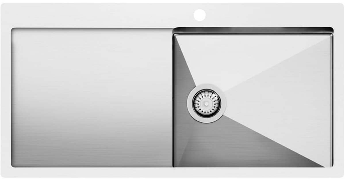 GURARI - rvs spoelbak - LUN101M-R - inbouwspoelbak - 1000x510 mm - Roestvrij staal - rvs - Rechthoekig