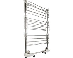 CRLYN® Elektrisch Droogrek - Wasrek Inklapbaar - Zilver