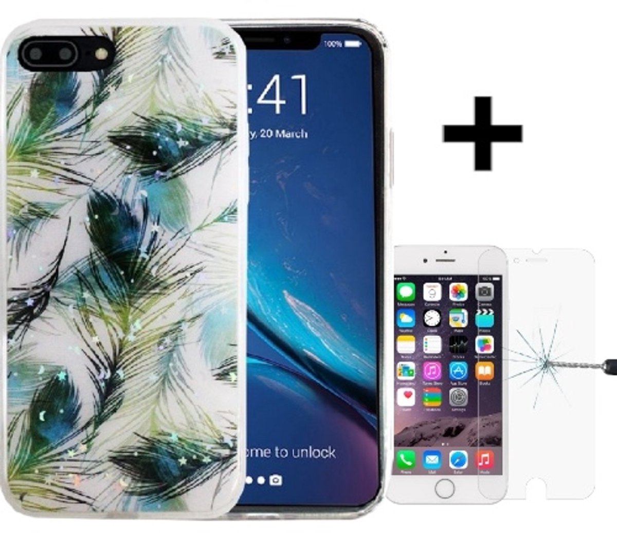 Hoesje Geschikt voor Apple iPhone 7/8 Plus silicone/TPU back cover print (3)