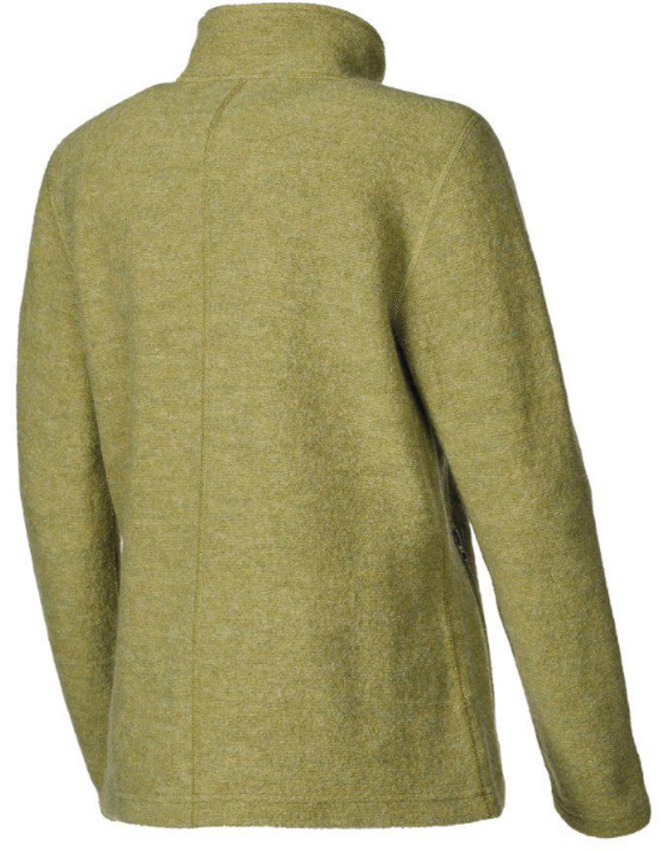 Ivanhoe dames wollen full-zip vest Beata Golden Lime Groen