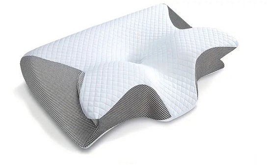 Orthopedisch Nekkussen - Butterfly Sleep Memory Foam - Comfortabele Slow Rebound - Voor Diepe Slaap en Nekmassage - Cervicale Ondersteuning - Lichtgrijs - Ideaal voor Bed & Reizen