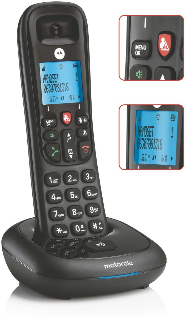 Telephone Motorola Motorola CD4001 Black