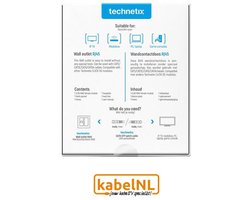 Technetix wandcontactdoos internet 1x RJ45 Ziggo en KPN geschikt inbouw/opbouw