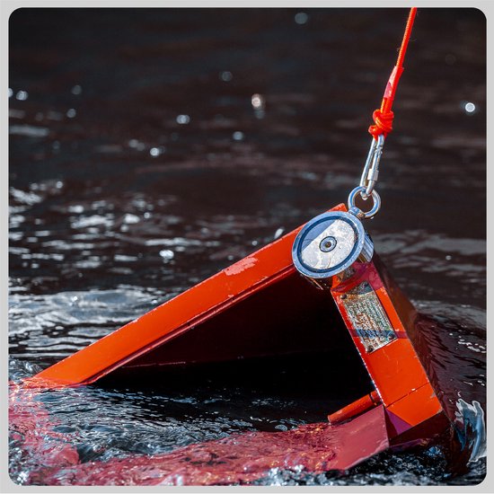 Magfishion Dubbelzijdige Magneetvissen Set 300 KG - Vismagneet - 20 Meter Lang Touw + Karabijnhaak met Schroefsluiting - Handschoenen - Borgmiddel - Magneetvissen Starterspakket - Magneet Vissen - Outdoor - Magneetvissen Kinderen
