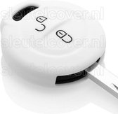Autosleutel Hoesje geschikt voor Mitsubishi - SleutelCover - Silicone Autosleutel Cover - Sleutelhoesje Wit