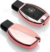 Mercedes SleutelCover - Rose Goud / TPU sleutelhoesje / beschermhoesje autosleutel