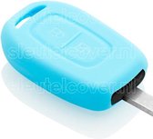 Autosleutel Hoesje geschikt voor Dacia - SleutelCover - Silicone Autosleutel Cover - Sleutelhoesje Lichtblauw