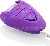 Autosleutel Hoesje geschikt voor Porsche - SleutelCover - Silicone Autosleutel Cover - Sleutelhoesje Paars