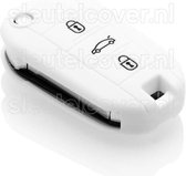 Peugeot SleutelCover - Wit / Silicone sleutelhoesje / beschermhoesje autosleutel