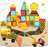 Fits4Kids® Magnetic Tiles - 90 Stuks - Magnetische Bouwtegels - STEM Speelgoed voor Creatief Bouwen - Magna Bouwstenen - Magnetisch Speelgoed 3 4 5 6 7 8 9 Jaar