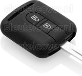 Autosleutel Hoesje geschikt voor Nissan - SleutelCover - Silicone Autosleutel Cover - Sleutelhoesje Zwart