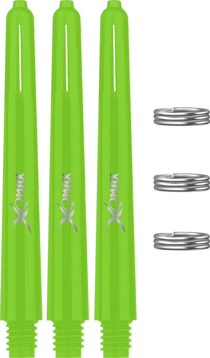 XQMax Dart Shafts - 5 Sets (15 stuks) - Inbetween - Groen - Plus Veerringetjes - Darts Shafts van Merkloos — afbeelding 2