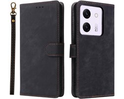 Coverup Hoesje - Geschikt voor Xiaomi Poco M7 Pro 5G Hoesje - Coverup Book Case met Koord - Zwart