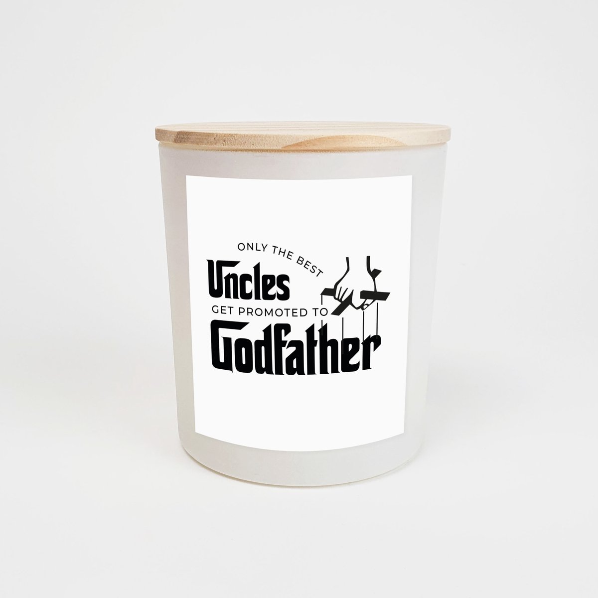 Geurkaars in glas - Peter vragen - Wil jij mijn peter zijn - Geurkaarsen geschenkset - Geurkaars - WIT - Godfather label design