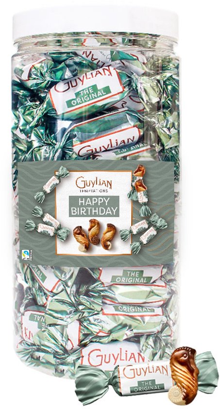 Guylian Temptations Original chocolade - "Happy Birthday" - melkchocolade met praliné - verjaardagscadeau - 750g