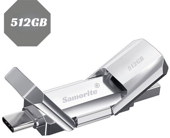 Usb Stick - USB-Sticks - Usb C Stick - Usb stick 512 gb - USB A en USB C - USB 3.2 - Universeel - Geschikt voor laptops, smartphones, Pc´s en tablets