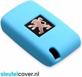 Peugeot SleutelCover - Lichtblauw / Silicone sleutelhoesje / beschermhoesje autosleutel