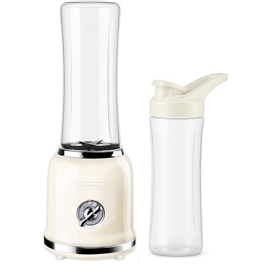KitchenApp Retro blender to go - Smoothie maker - Inclusief 2 bekers