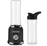KitchenApp Retro blender to go - Inclusief Ebook - Smoothie maker - Inclusief twee bekers en meerdere accessoires - Zwart