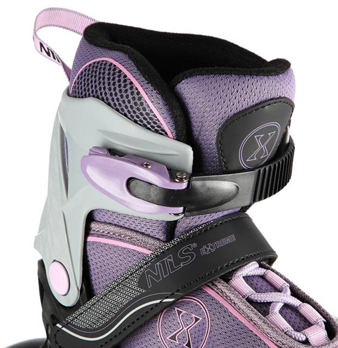 Nils Extreme NA11008 Inlineskates -Violet Aluminium Frame Semi-Softboot Grijs