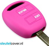 Autosleutel Hoesje geschikt voor Toyota - SleutelCover - Silicone Autosleutel Cover - Sleutelhoesje Roze