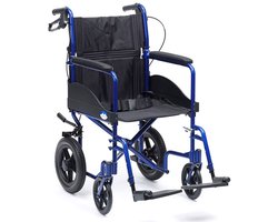 Transport rolstoel Expedition Plus - Belastbaar tot 130 kg - Dubbele rem - Handremmen voor de duwer
