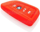 Autosleutel Hoesje geschikt voor BMW - SleutelCover - Silicone Autosleutel Cover - Sleutelhoesje Rood