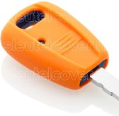 Autosleutel Hoesje geschikt voor Fiat - SleutelCover - Silicone Autosleutel Cover - Sleutelhoesje Oranje