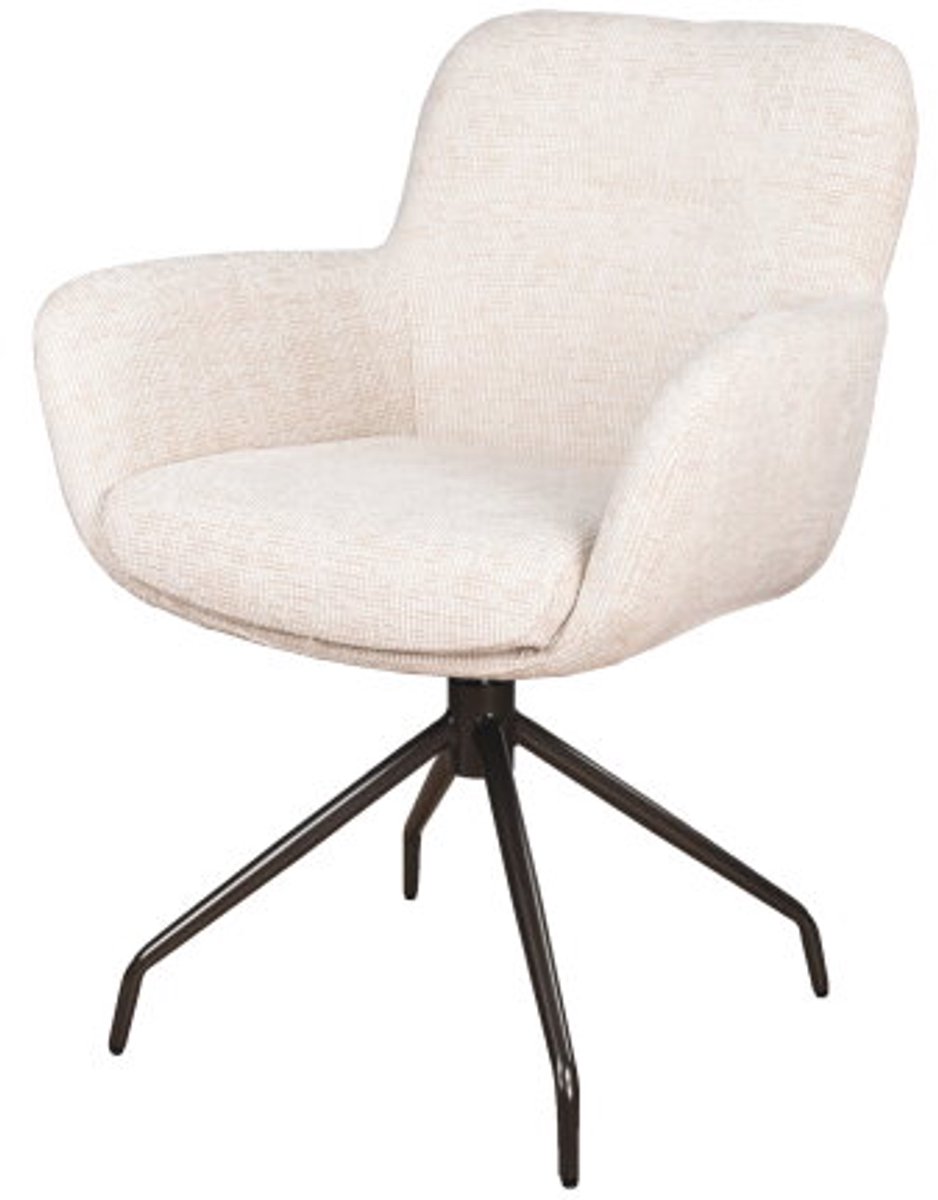 Eetkamerstoel Helsinki poot Atlas draaibaar Anadic brown - be fine cream 11