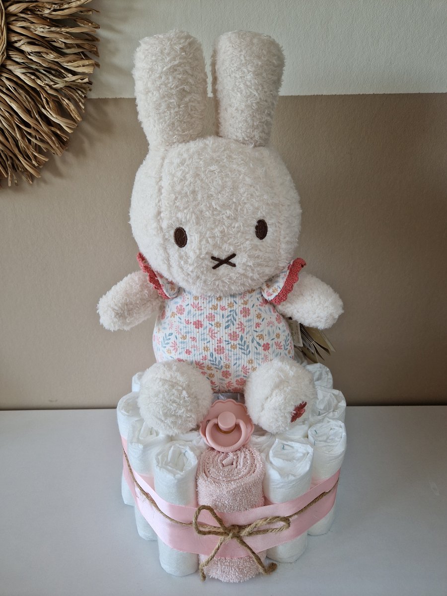 Goedkoopste Nijntje x Little Dutch Vintage Little Flower luiertaart small meisje - babyshower - kraamcadeau