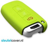 Autosleutel Hoesje geschikt voor Kia - SleutelCover - Silicone Autosleutel Cover - Sleutelhoesje Lime groen