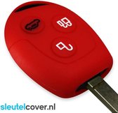 Autosleutel Hoesje geschikt voor Ford - SleutelCover - Silicone Autosleutel Cover - Sleutelhoesje Rood