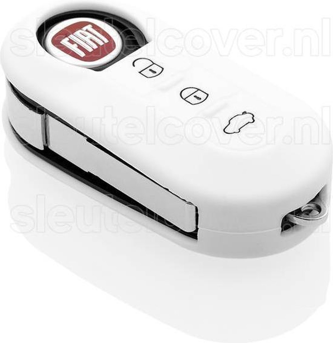 Fiat SleutelCover - Wit / Silicone sleutelhoesje / beschermhoesje  autosleutel | bol.com