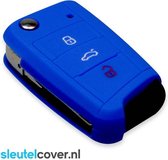Volkswagen SleutelCover - Donker Blauw / Silicone sleutelhoesje / beschermhoesje autosleutel