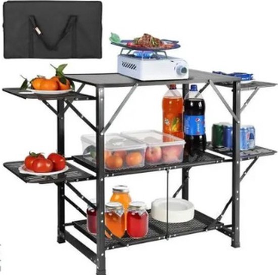 IDMarket Klaptafel, draagbaar, voor camping of receptie, 2 stuks