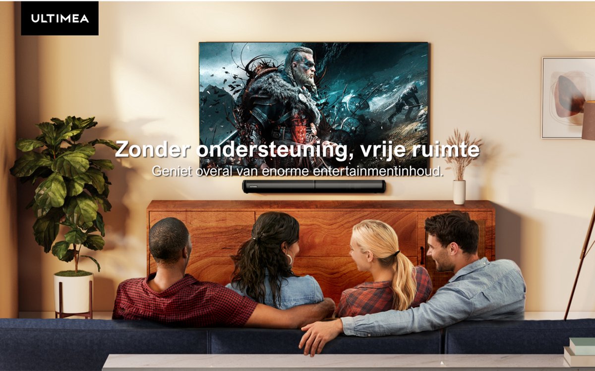 Afbeelding 2 van ULTIMEA Apollo S40 - 2.2-kanaals Soundbar - Afneembaar - Smart App Bediening - Box Speaker voor TV - Zwart
