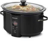 Brabantia Slowcooker - 6.5 Liter - 320 Watt - Warmhoudfunctie - Keramische Binnenpan - Zwart - BBEK1083MB