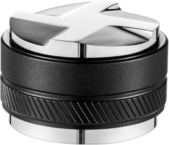 Distributeur de café 51 mm, distributeur d'espresso réglable 2 en 1 avec base en forme d'éventail. Fabriqué en acier inoxydable 304, il a une conception facile à démonter