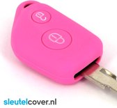 Autosleutel Hoesje geschikt voor Peugeot - SleutelCover - Silicone Autosleutel Cover - Sleutelhoesje Roze