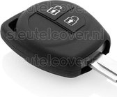 Autosleutel Hoesje geschikt voor Nissan - SleutelCover - Silicone Autosleutel Cover - Sleutelhoesje Zwart